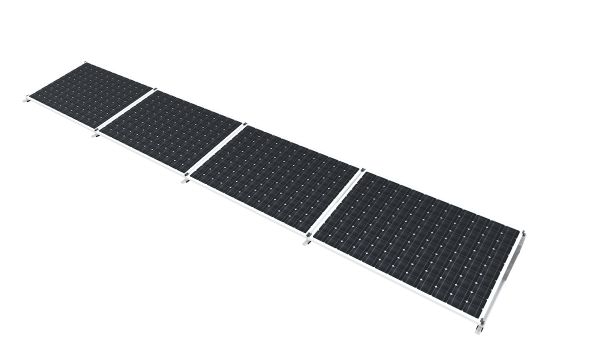 MIBET® Flat Roof Mounting System(BLACK)-Flax S10 (Layout: 1*4 Panel: 1722*1134*30mm)