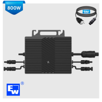 PIANETA Balkonkraftwerk 1300W Solaranlage mit 800W Eway Micro Wechselrichter WiFi Bluetooth, 2X 500W Bifaziale Solarmodule, Schukokabel 5m, Photovoltaik PV Anlage (1300W)