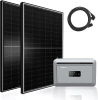 Balkonkraftwerk 2x500W mit Growatt Nexa 2480W Stromspeicher