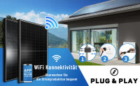 Balkonkraftwerk 2000W mit Speicher, Komplettset Solarmodule Black Frame mit 800W TSUN Wechselrichter mit 5m Kabel, PV Anlage mit 2 Stück Marstek B2500 Solarspeicher 2240W