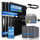 Balkonkraftwerk 2600W mit Speicher, Komplettset Solarmodule Vollschwarz mit 800W TSUN Wechselrichter mit 5m Kabel, PV Anlage mit 2 Stück Marstek B2500 Solarspeicher 2240W