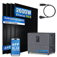 Balkonkraftwerk 2000W Bifazial  mit Speicher, Marstek...