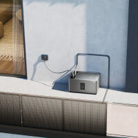 Balkonkraftwerk 2600W mit Speicher Marstek Jupiter C+ 2560W, 4x500W Vollschwarz Solarmodule mit 2,56kwh Stromspeicher, Bifazial Solarpanel bis zu 2600W, Solaranlage Photovoltaik für Dach Haus Balkon