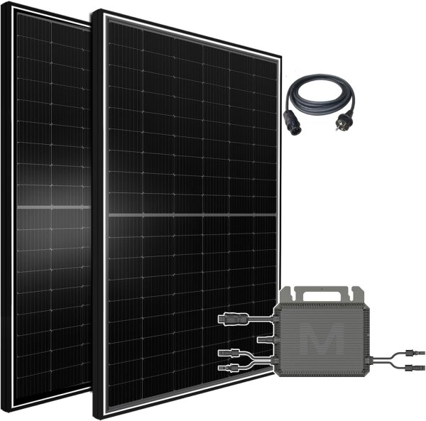 Balkonkraftwerk 1170W Bifazial Solaranlage mit 800W Marstek Wechselrichter