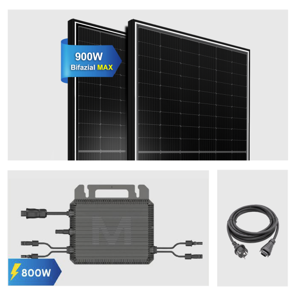Balkonkraftwerk 900W Solaranlage mit Marstek 800W Wechselrichter