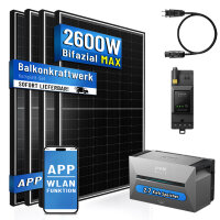 Balkonkraftwerk 4x500W mit Speicher 2700W Solix Pro 3