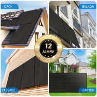 Balkonkraftwerk 2600W mit 4800W Dyness Speicher, 4x500W Bifazial Solarmodule Vollschwarz mit Dyness Stromspeicher 4,8kwh, APS EZHI 1200W Wechselrichter Inselanlage PV Anlage für Haus Balkon Garten #1
