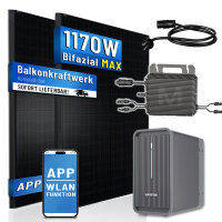 Balkonkraftwerk 1170W Solaranlage mit Speicher Marstek...