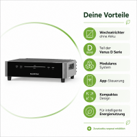 Marstek® Venus D Universal AC-Kopplung Hybrid-Wechselrichter 2200W | 4 MPPT Solar-Steuergerät für Balkonkraftwerk (ohne Batterie)