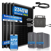 Balkonkraftwerk 4x450W mit Marstek800W Wechselrichter...