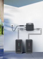 Balkonkraftwerk 4x500W mit Marstek800W Wechselrichter mit 2xMarstek Speicher 4480 Wh ohne Smart Meter