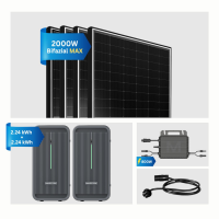 Balkonkraftwerk 4x500W mit Marstek800W Wechselrichter mit...