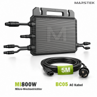 Marstek® B2500-D Solarspeicher 4,48kWh  im Balkonkraftwerk Komplettset | 2000W Bifazial PV-Module, 800W Mikrowechselrichter, Plug & Play (ohne Smart Meter)