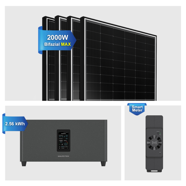 Balkonkraftwerk 2000W mit 2,56Wh Speicher Marstek Jupiter C