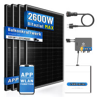 Balkonkraftwerk 2000W mit 4800W Dyness Speicher, 4x500W...