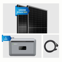 Balkonkraftwerk 2x500W mit Growatt Nexa 2480W Stromspeicher