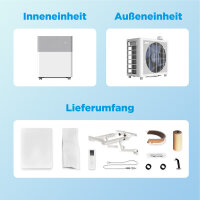 MIDEA® PortaSplit 3,5 kW Mobile Split Klimaanlage – Kühlen & Heizen ohne feste Installation