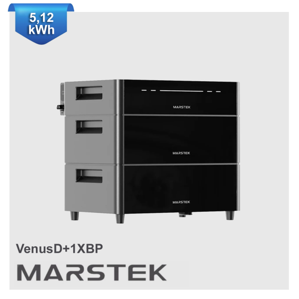 Marstek® Venus D 5.12kWh Hybrid Balkonkraftwerk mit Speicher | All-in-One Set mit 2.2kW AC-Kopplung & Notstromfunktion (IP65)