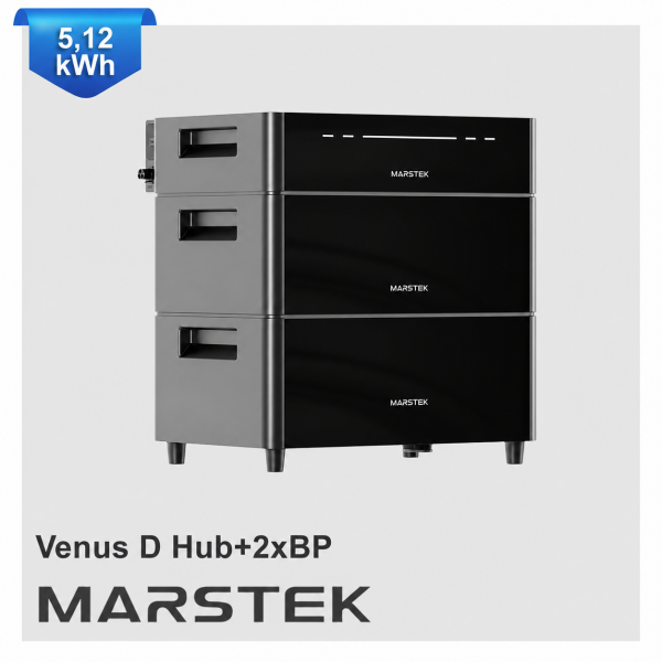 Marstek® Venus D 5.12kWh Hybrid Balkonkraftwerk mit Speicher | All-in-One Set mit 2.2kW AC-Kopplung & Notstromfunktion (IP65)