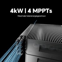 Marstek Venus D Balkonkraftwerk All-in-One Speicher 5120Wh 2,2 kW Hybrid-Wechselrichter (AC-Kopplung) mit 2 Stück 2,56 kWh Akku, bis 4 kW PV-Eingang, Notstromfunktion, Solarspeicher IP65