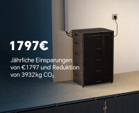 Marstek Venus D Balkonkraftwerk All-in-One Speicher 7680Wh  2,2 kW Hybrid-Wechselrichter (AC-Kopplung) inkl. 7,68 kWh Akku, bis 4 kW PV-Eingang, Notstromfunktion, Solarspeicher Stromspeicher IP65