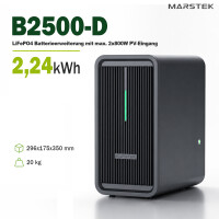 Marstek® B2500-D Solarspeicher 8,96kWh  im Balkonkraftwerk Komplettset | 4000W Bifazial PV-Module, 2000W Mikrowechselrichter, Plug & Play (ohne Smart Meter)
