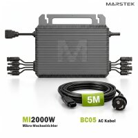 Marstek® B2500-D Solarspeicher 8,96kWh  im Balkonkraftwerk Komplettset | 4000W Bifazial PV-Module, 2000W Mikrowechselrichter, Plug & Play (ohne Smart Meter)