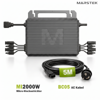 Marstek® B2500-D Solarspeicher 8,96kWh  im Balkonkraftwerk Komplettset | 4000W Bifazial PV-Module, 2000W Mikrowechselrichter, Plug & Play (ohne Smart Meter)