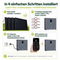 Marstek® Jupiter C Plus 5,12 kWh Premium Autarkie-Set | 2000W Bifazial Glas-Glas Modulen (ohne Smart Meter)