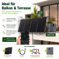 Marstek® Jupiter C Plus 5,12 kWh Premium Autarkie-Set | 2000W Bifazial Glas-Glas Modulen (ohne Smart Meter)