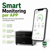 Balkonkraftwerk 2000W MARSTEK Venus D All-in-One Plug-in Batterie 2,56 kWh Zusatzakku mit 4×500W bifazialen Solarmodulen PV Solaranlage Solarspeicher